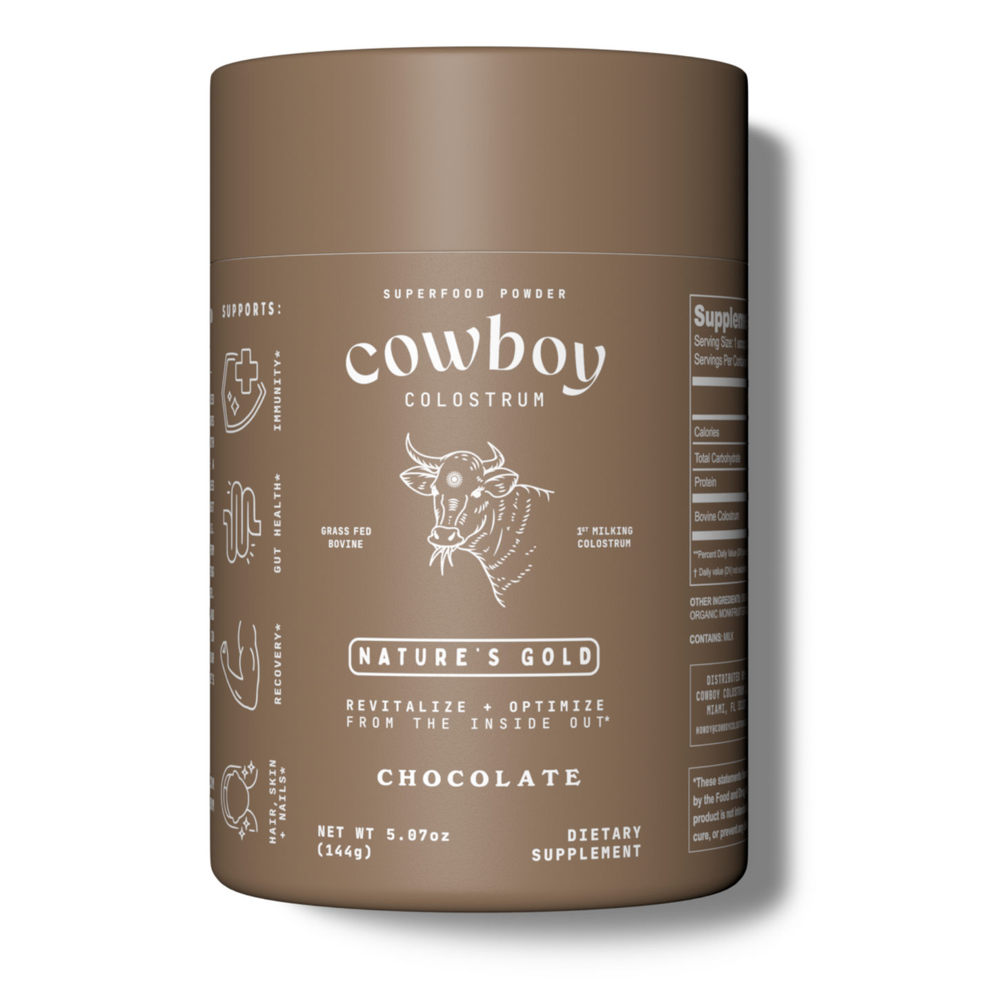 Cowboy Colostrum Powder Supplement for Gut Health Vanilla 40 Servings