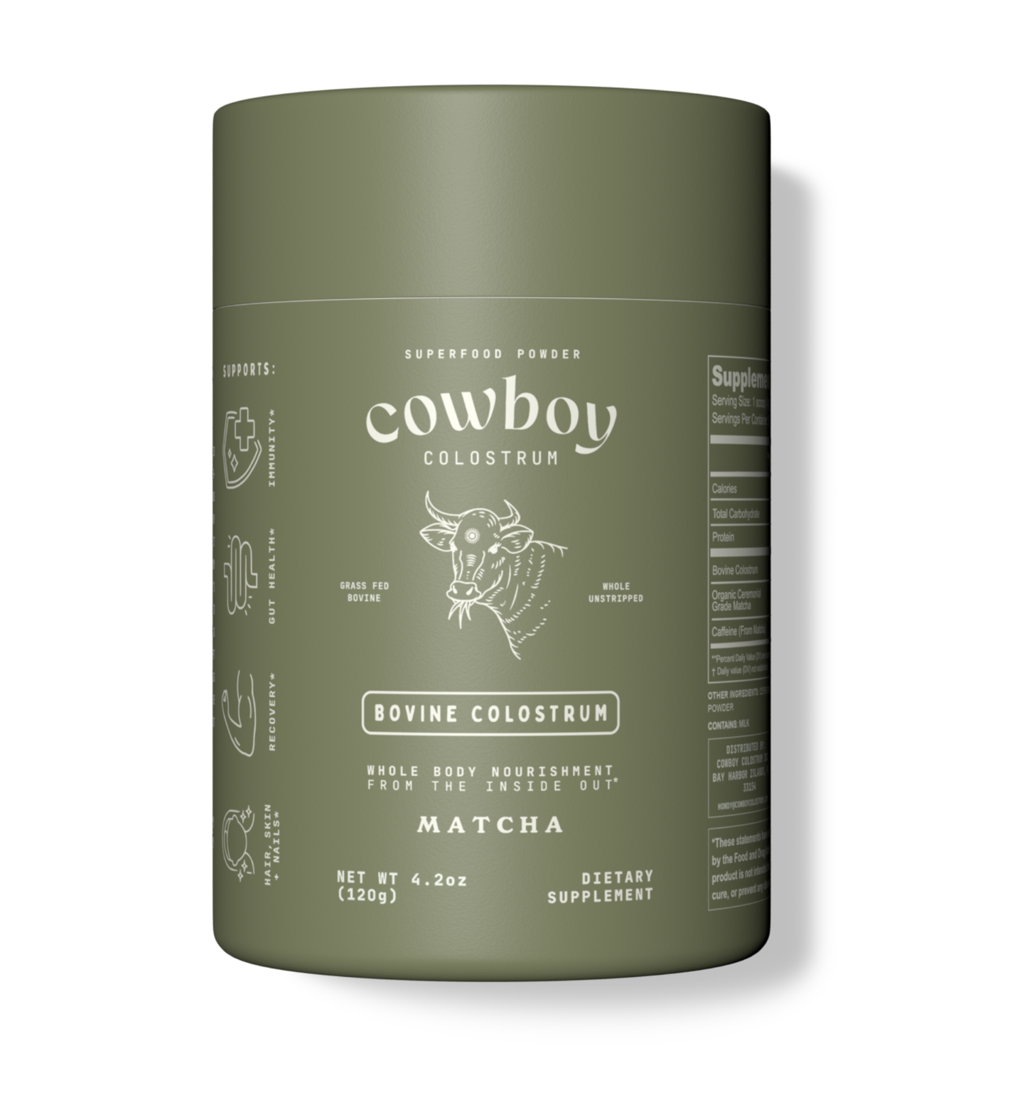 Cowboy Colostrum Powder Supplement for Gut Health Vanilla 40 Servings
