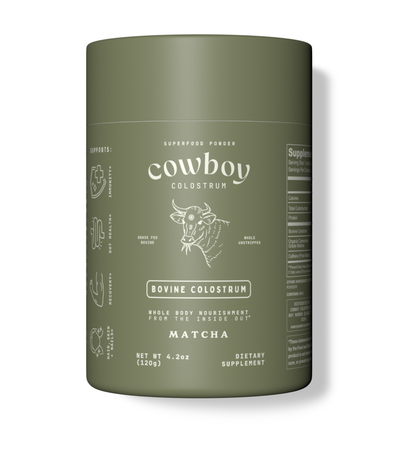 Cowboy Colostrum Powder Supplement for Gut Health Vanilla 40 Servings